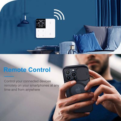 Glomarket Tuya Wifi Smart Wall Light Switch 1/2/3 Gang Support Voice/app/touch Control Met Temperatuur Display Screen