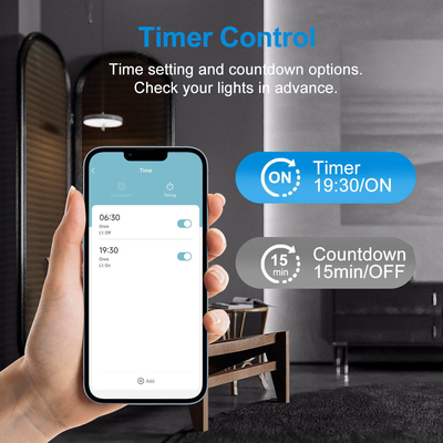Glomarket Tuya Wifi Smart Wall Light Switch 1/2/3 Gang Support Voice/app/touch Control Met Temperatuur Display Screen