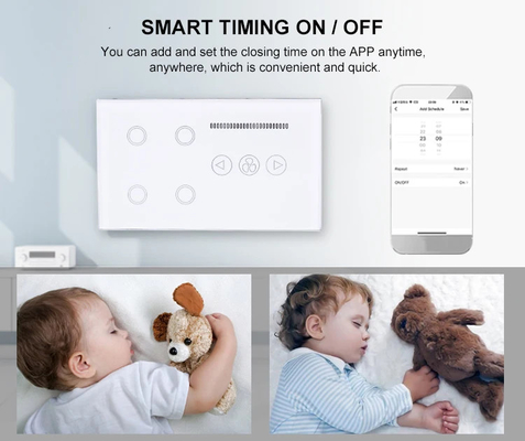 Glomarket Tuya Smart Wall Touch Switch Glaspaneel Elektrisch licht En ventilator Schakelaar Smart Life Alexa Voice Control