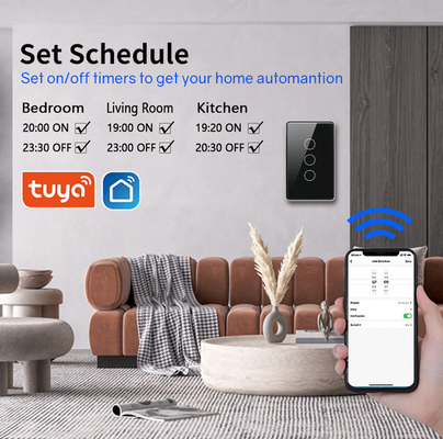 Glomarket Tuya Smart Switch Wifi US Elektrische wandschakelaar Google Home Alexa Light Lamp Touch Switch App-bediening