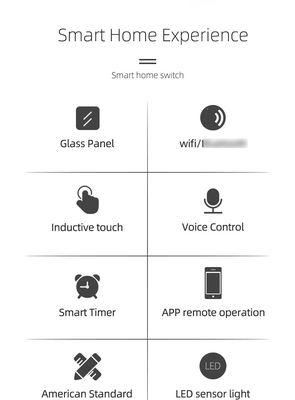 Glomarket New Design Products Tuya Smart Wifi Wand Switch Us Standaard Glas Touch Panel Licht Schakelaar Ondersteuning App Afstandsbediening