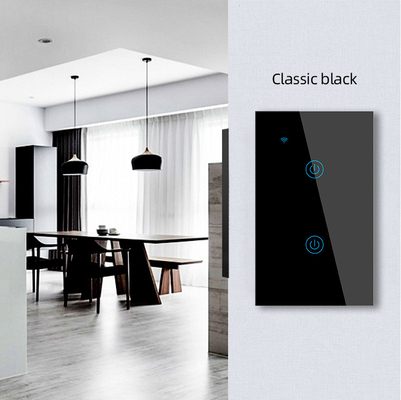 Glomarket New Design Products Tuya Smart Wifi Wand Switch Us Standaard Glas Touch Panel Licht Schakelaar Ondersteuning App Afstandsbediening