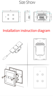 Glomarket New Design Products Tuya Smart Wifi Wand Switch Us Standaard Glas Touch Panel Licht Schakelaar Ondersteuning App Afstandsbediening