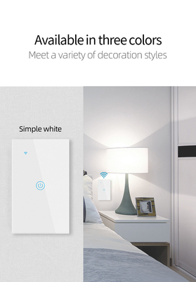 Glomarket New Design Products Tuya Smart Wifi Wand Switch Us Standaard Glas Touch Panel Licht Schakelaar Ondersteuning App Afstandsbediening