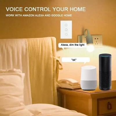 Glomarket Digitale Smart Switch Licht Wifi Dimmer Draadloos Glas Touch Muur Licht Schakelaar Panel Tuya Afstandsbediening Met Alexa