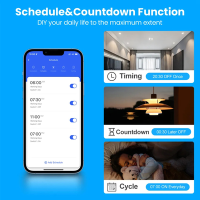 Glomarket Smart Wifi Brazil Standard Smart Home Tuya Smart 4 Gang Switch And Socket Wifi Smart Wall Socket Werkt met Alexa
