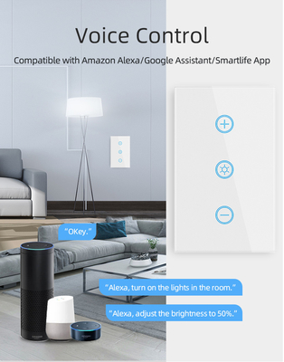 Glomarket US Standard Dimmer Draadloze Schakelaar Elektrische Smart Switch Intelligente Wand Dimmer Licht Schakelaar Smart Home Automatisering