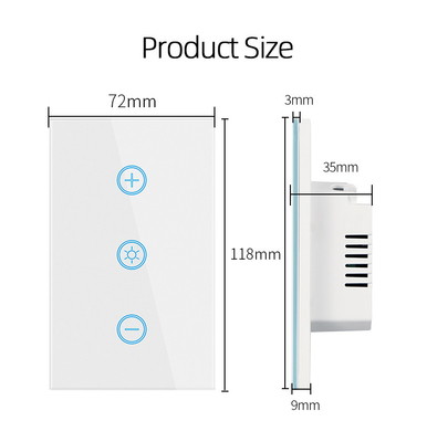 Glomarket US Standard Dimmer Draadloze Schakelaar Elektrische Smart Switch Intelligente Wand Dimmer Licht Schakelaar Smart Home Automatisering