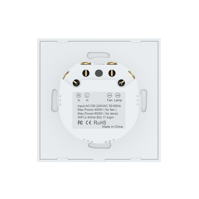 Glomarket Tuya Wifi Smart Fan Switch Tuya Smart Switch Fan Speed Light On Off Voice Control Control Switch EU/US Standard