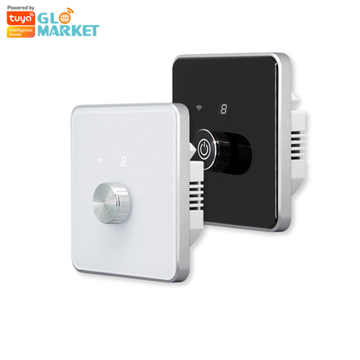 Glomarket Smart Home Dimmer Switch Tuya Zigbee Voice Control Knob Dimming Stel helderheid aan met digitaal display