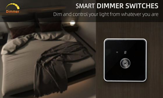 Glomarket Smart Home Dimmer Switch Tuya Zigbee Voice Control Knob Dimming Stel helderheid aan met digitaal display