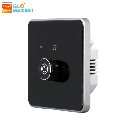 Glomarket Smart Home Dimmer Switch Tuya Zigbee Voice Control Knob Dimming Stel helderheid aan met digitaal display