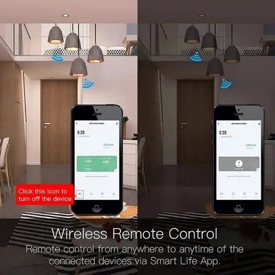 Glomarket Wifi Tuya/Smart Life App Afstandsbediening Smart Circuit Protector Relay Device Switch Breaker Energy Meter