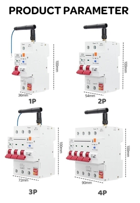 Glomarket Wifi-circuitbreaker Smart Switch Tuya Smart 1p 2p 3p 4p Smart Home System Elektrisch circuit 4P MCB Smart Breaker