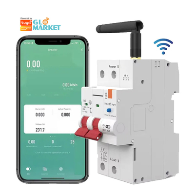 Glomarket Wifi-circuitbreaker Smart Switch Tuya Smart 1p 2p 3p 4p Smart Home System Elektrisch circuit 4P MCB Smart Breaker