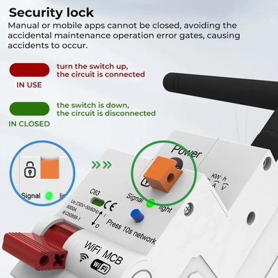 Glomarket Wifi-circuitbreaker Smart Switch Tuya Smart 1p 2p 3p 4p Smart Home System Elektrisch circuit 4P MCB Smart Breaker