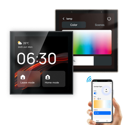 Glomarket Tuya Smart 4 inch Multifunctionele touchscreen bedieningspaneel Alexa Voice Zigbee Centrale besturing