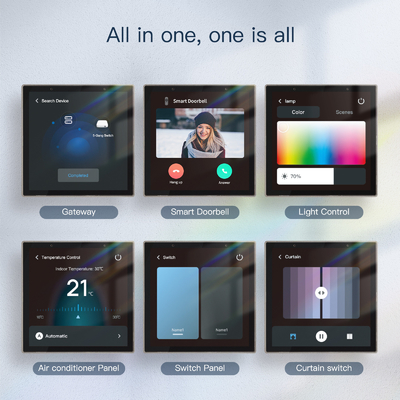 Glomarket Tuya Smart 4 inch Multifunctionele touchscreen bedieningspaneel Alexa Voice Zigbee Centrale besturing