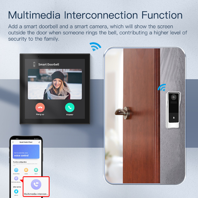 Glomarket Tuya Smart 4 inch Multifunctionele touchscreen bedieningspaneel Alexa Voice Zigbee Centrale besturing