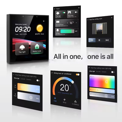 Glomarket Smart Home Control Panel Touch Screen 4 inch Multifunctionele WiFi Home achtergrondmuzieksysteem Tuya Zigbee Gateway
