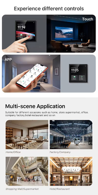 Glomarket Smart Home Control Panel Touch Screen 4 inch Multifunctionele WiFi Home achtergrondmuzieksysteem Tuya Zigbee Gateway