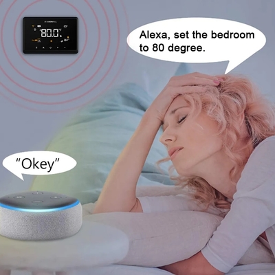 FCC Tuya WiFi Slimme Thermostaat 4,3“ Aanrakingscomité 7 Dagentemperatuur het Plaatsen