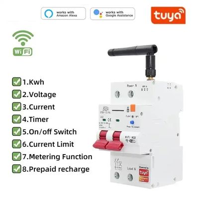 Glomarket Wifi-circuitbreaker Smart Switch Tuya Smart 1p 2p 3p 4p Smart Home System Elektrisch circuit 4P MCB Smart Breaker
