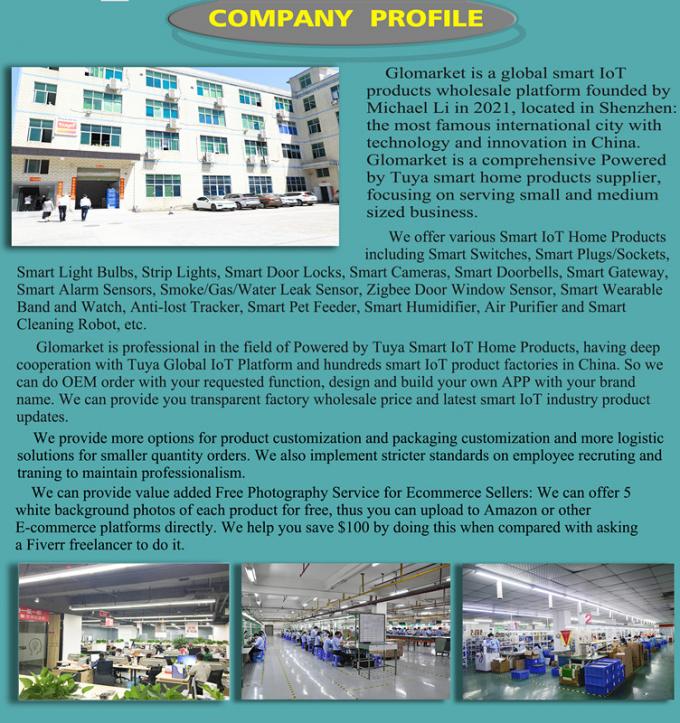 Glomarket Smart Home 8 Gang Wand Schakelaar US Standard Tuya Voice APP afstandsbediening Draadloos Wand Touch Light Schakelaar 24